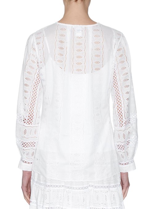 Broderie-anglaise cotton blouse | Oscar De La Renta | MATCHESFASHION UK