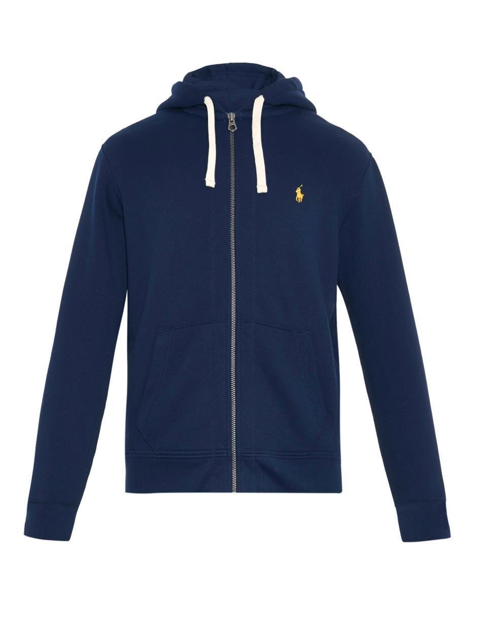 blue polo zip up hoodie