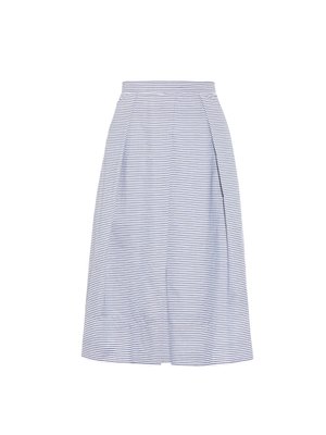 Striped pleated cotton skirt | Tibi | MATCHESFASHION US