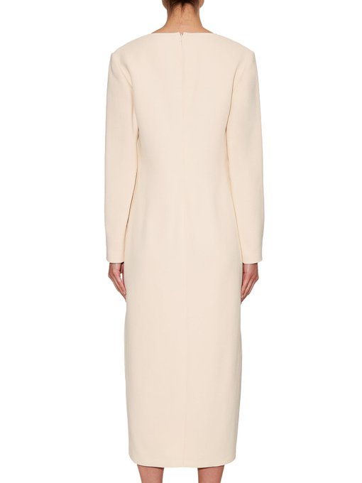 Ellipse long-sleeved crepe dress | Wes Gordon | MATCHESFASHION US