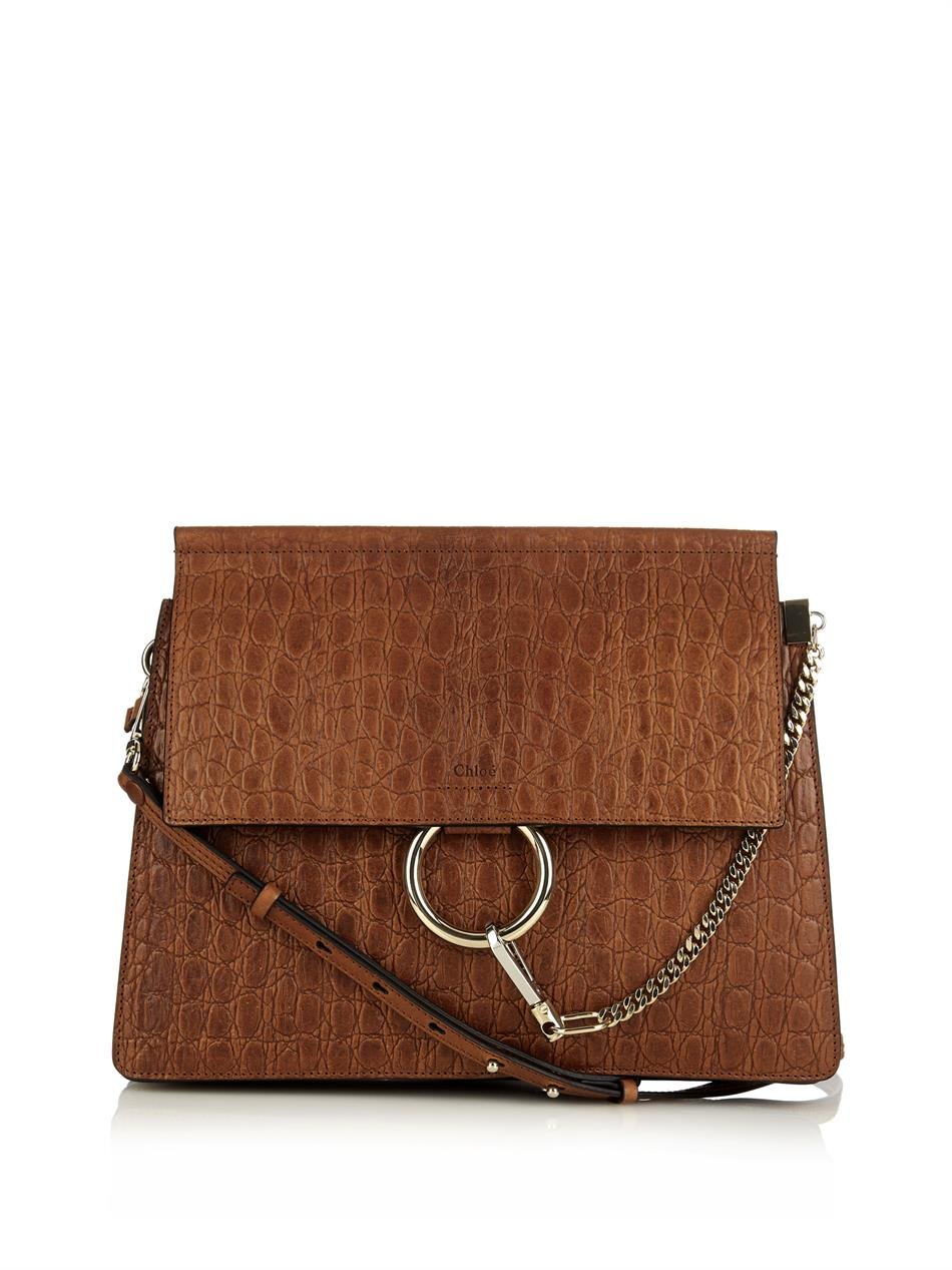 chloe faye leather shoulder bag