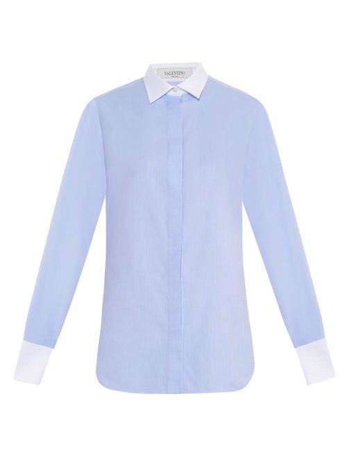Silk-georgette and cotton shirt | Valentino | MATCHESFASHION UK
