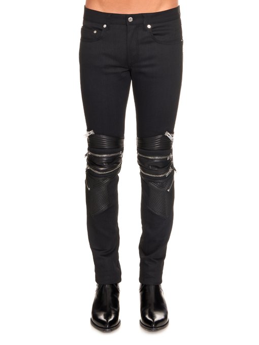 ysl biker jeans