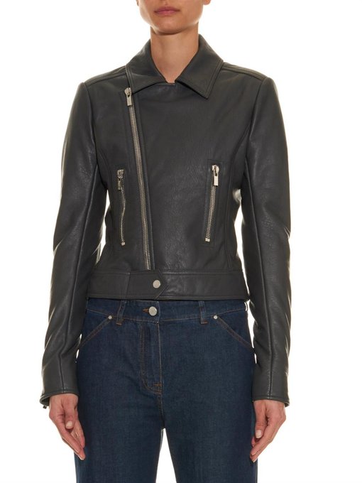 Leather biker jacket | Balenciaga | MATCHESFASHION.COM UK