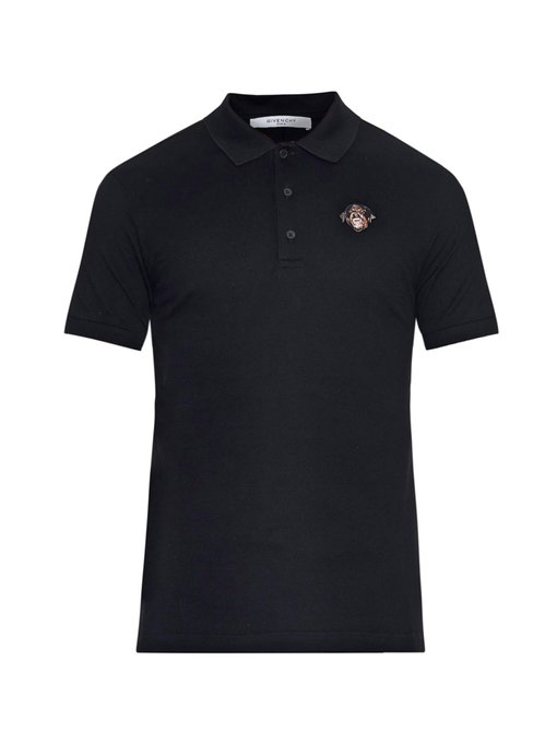 Cuban-fit Rottweiler-embroidered polo shirt | Givenchy | MATCHESFASHION UK
