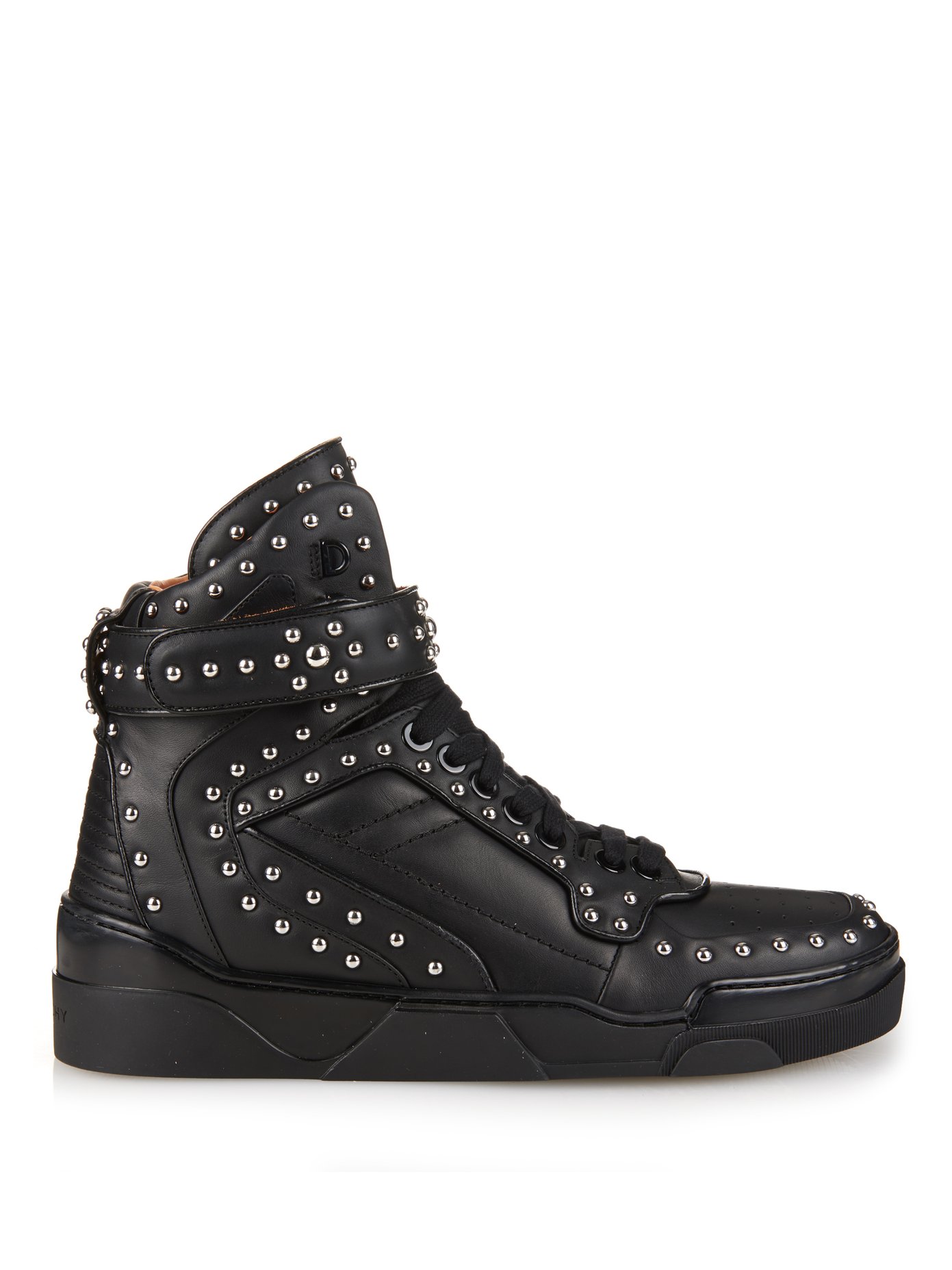 black trainers with studs