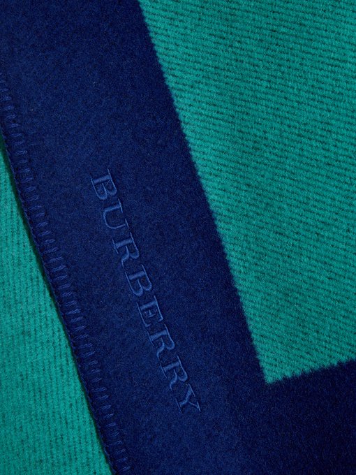 Border stripe wool and cashmere-blend wrap | Burberry London ...