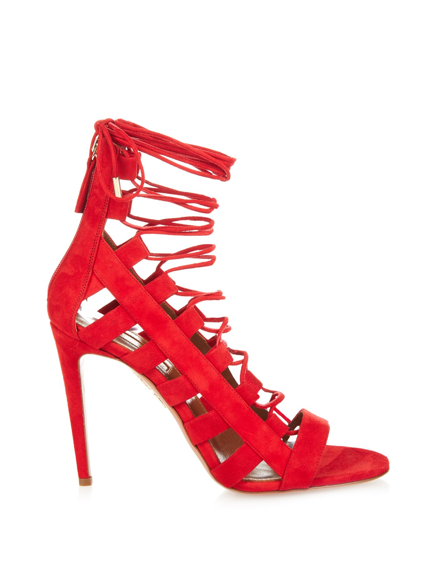 aquazzura amazon lace up pumps