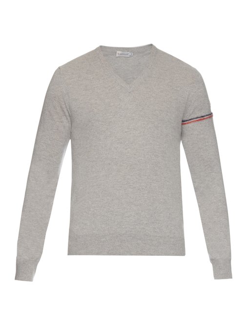 V-neck wool-knit sweater | Moncler | MATCHESFASHION UK