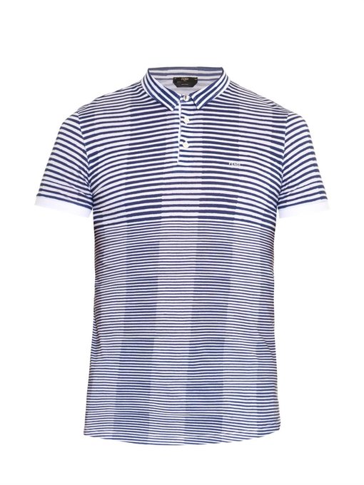 Graduate stripe cotton-jersey polo shirt | Fendi | MATCHESFASHION UK