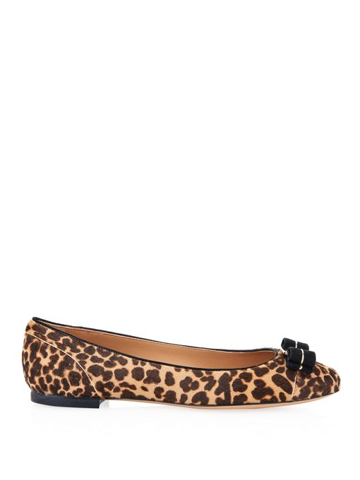 Varina leopard-print calf-hair flats | Salvatore Ferragamo ...