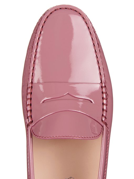 pink patent loafers