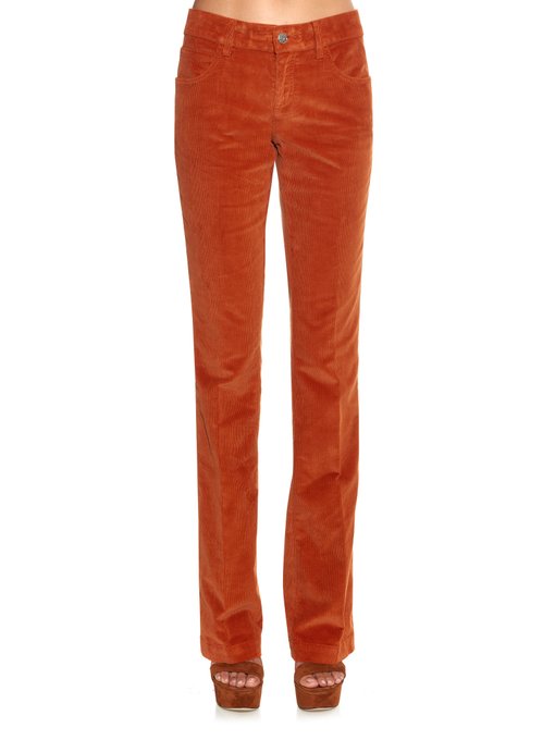 Velvet-corduroy flared trousers | Gucci | MATCHESFASHION UK