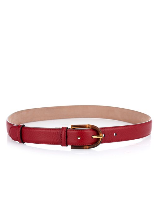 Bamboo-buckle leather belt | Gucci | MATCHESFASHION UK
