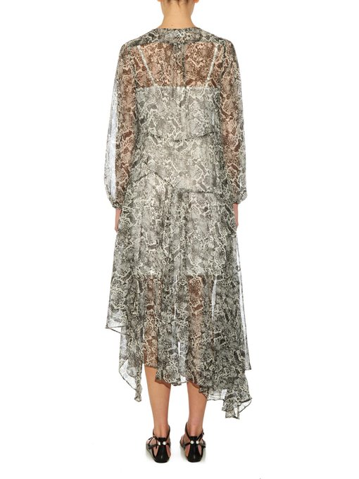 Gemma python-print silk-chiffon dress | Zimmermann | MATCHESFASHION UK