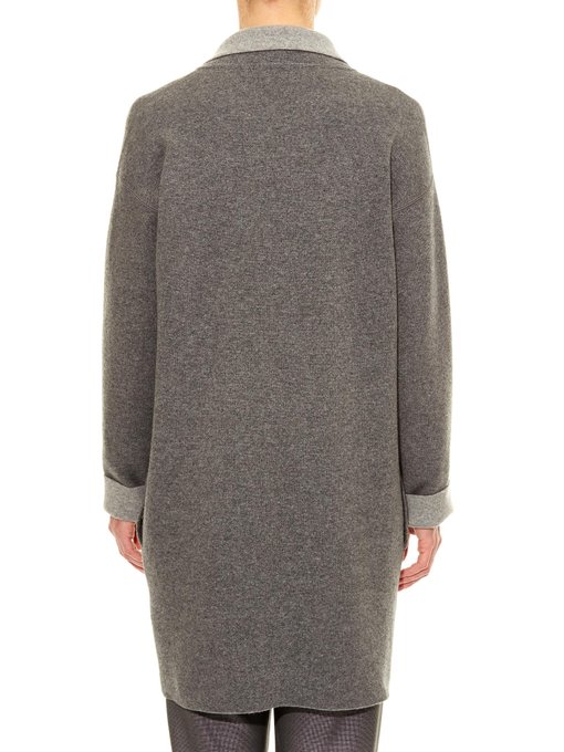 Reversible double-faced wool-blend cardigan | Max Mara Studio ...