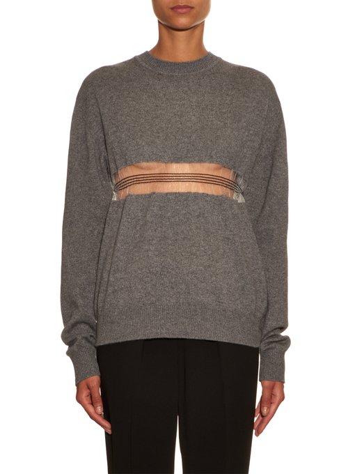 Sheer panel wool-blend sweater | Alexander Wang | MATCHESFASHION UK