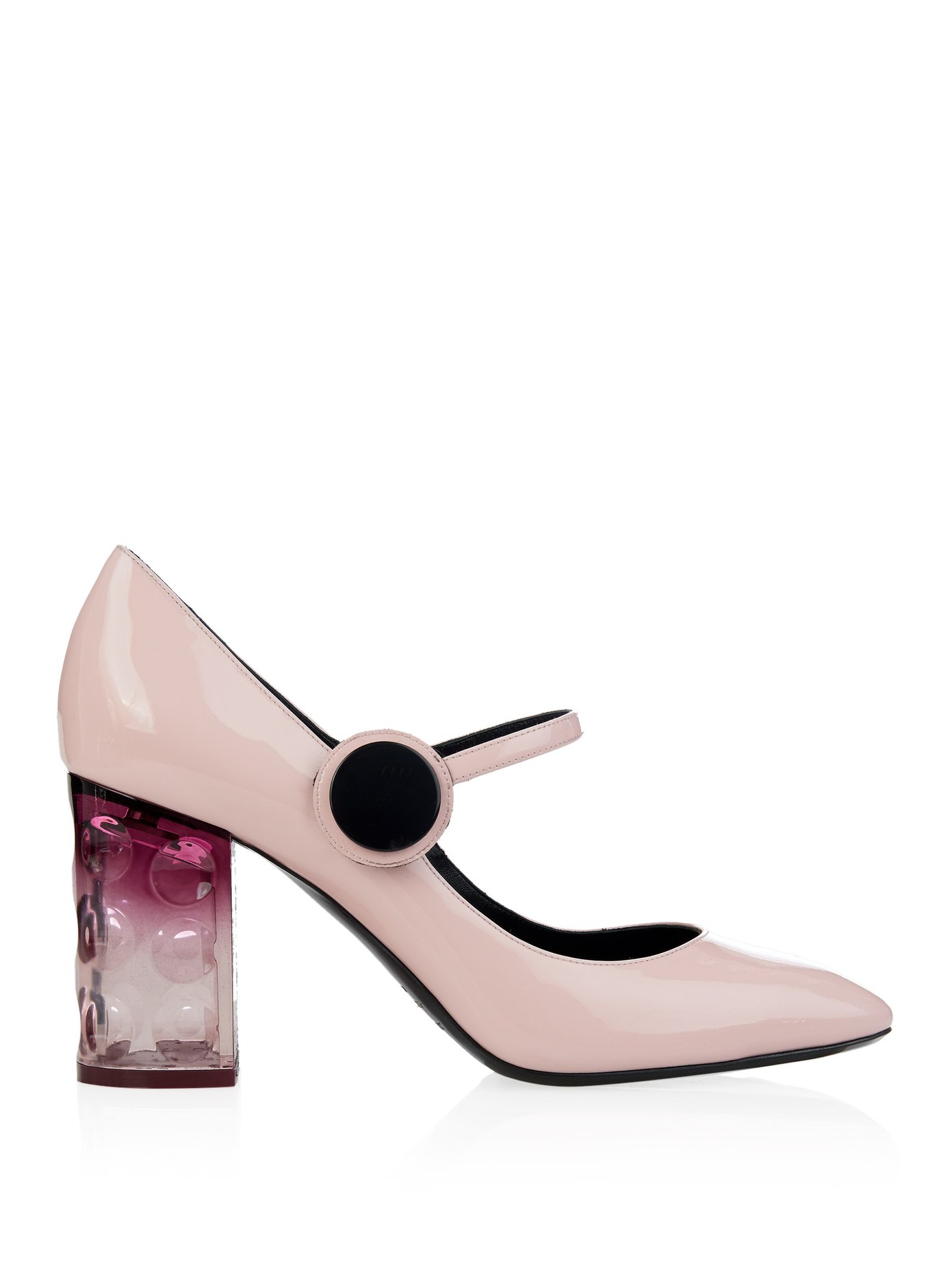 Carnaby patent-leather block-heel pumps 
