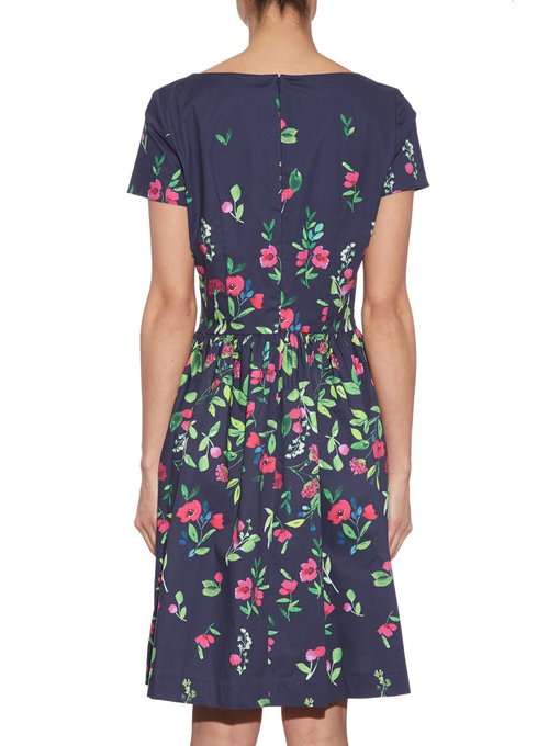 Floral-print cotton-blend dress | Oscar De La Renta | MATCHESFASHION UK