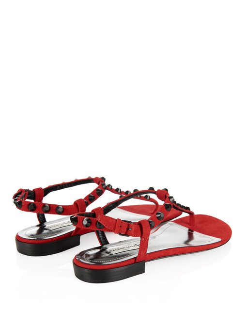 Arena studded suede flat sandals | Balenciaga | MATCHESFASHION UK