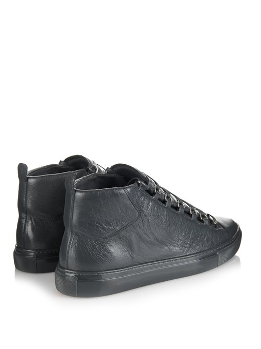 Arena high-top leather trainers 