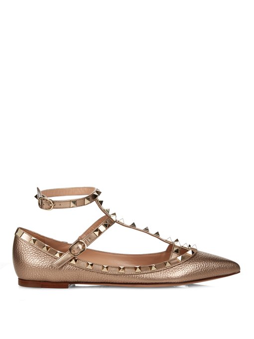 Rockstud leather flats | Valentino Garavani | MATCHESFASHION UK