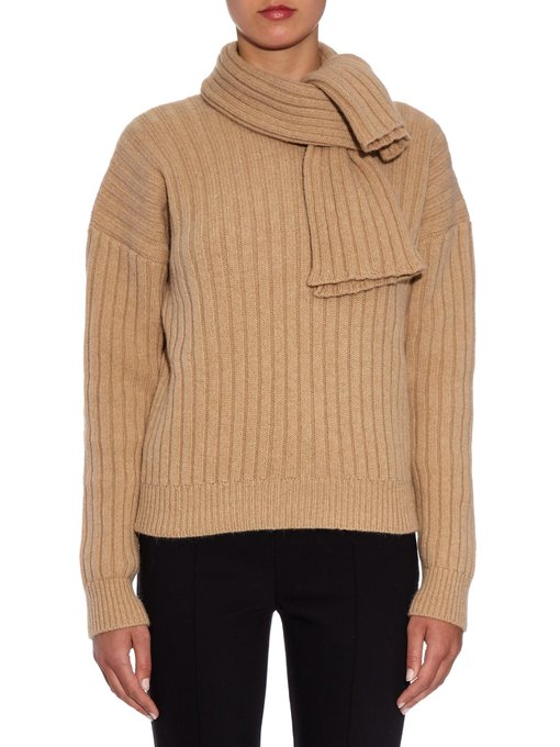 Neck-tie ribbed-knit sweater | JW Anderson | MATCHESFASHION US