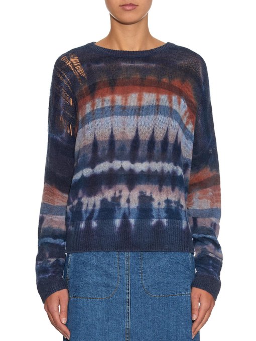 Hi Low tiedye knit sweater Raquel Allegra MATCHESFASHION UK