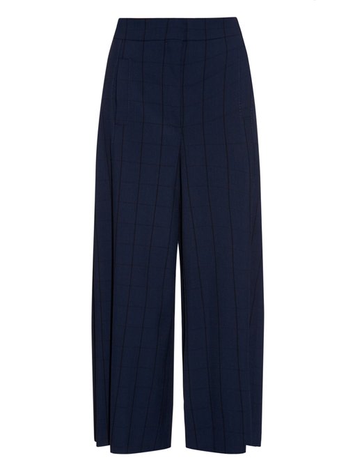 Checked wide-leg crepe trousers | Proenza Schouler | MATCHESFASHION US