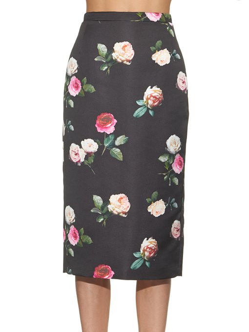 Rose-print satin skirt | No. 21 | MATCHESFASHION.COM UK