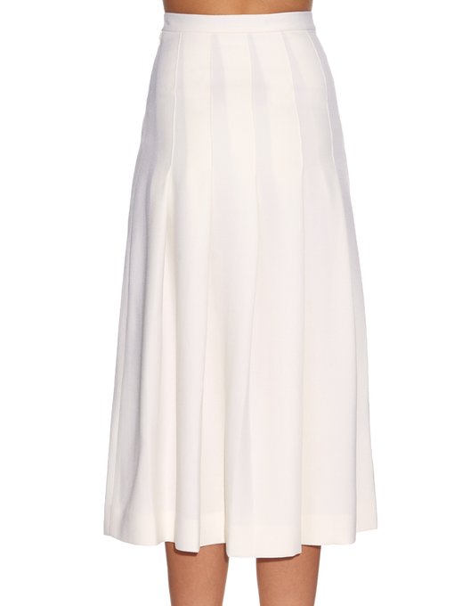 Dune wool-piqué pleated midi skirt | Mother Of Pearl | MATCHESFASHION ...