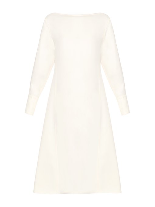 Buttoned-back silk-twill midi dress | Lemaire | MATCHESFASHION US