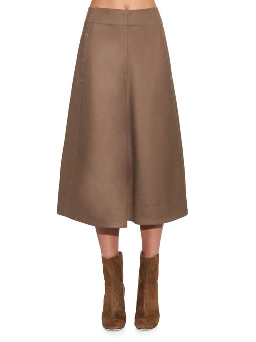 High-waist A-line wool skirt | Lemaire | MATCHESFASHION UK