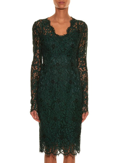 Scoop-neck lace dress | Dolce & Gabbana | MATCHESFASHION UK