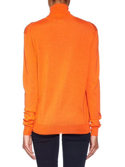 Roll-neck wool and silk-blend knit sweater | Stella McCartney ...