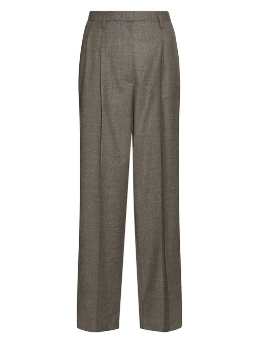 Pleat-front virgin wool-blend trousers | The Row | MATCHESFASHION US