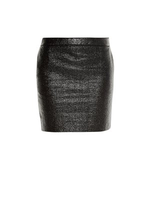Cracked leather-effect mini skirt | Saint Laurent | MATCHESFASHION US