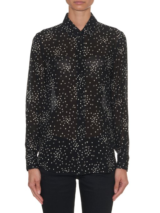 Point-collar star-print shirt | Saint Laurent | MATCHESFASHION.COM US