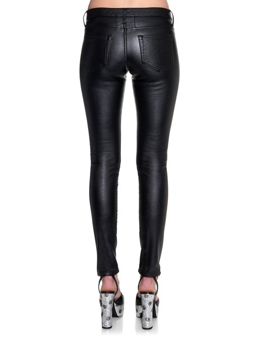 Low-rise skinny faux-leather trousers | Saint Laurent | MATCHESFASHION UK