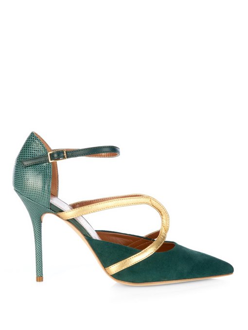 Veronica snakeskin, suede and leather pumps | Malone Souliers ...