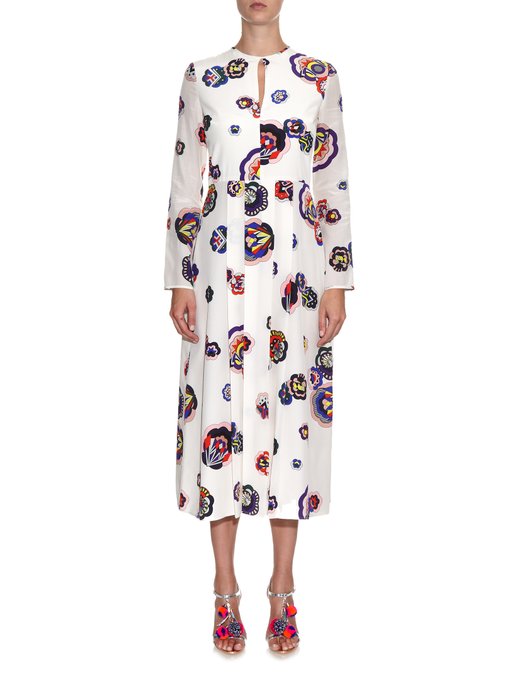 Memphis Flower-print silk dress | MSGM | MATCHESFASHION.COM US