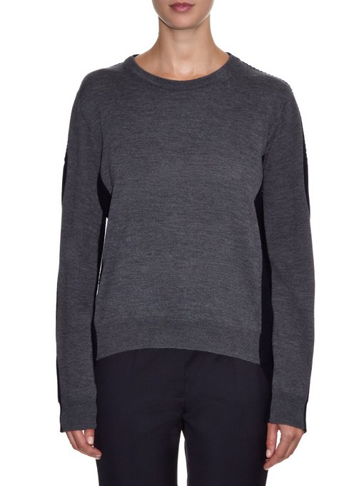 Bi-colour wool and cashmere-blend sweater | Jil Sander | MATCHESFASHION UK
