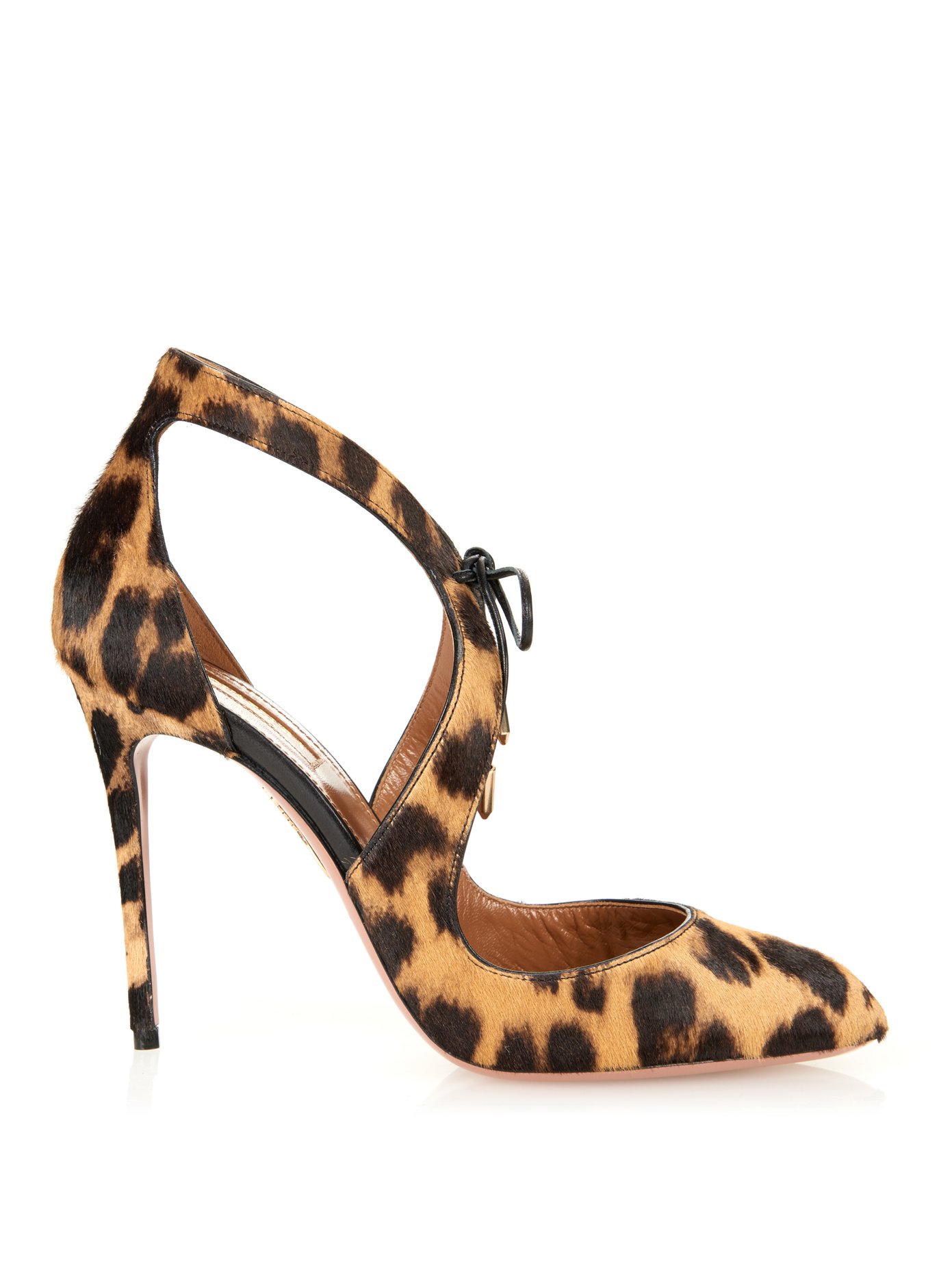 leopard calf hair pumps