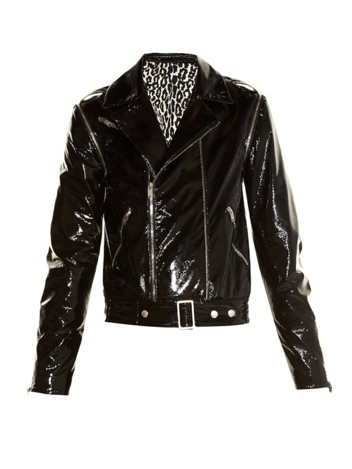 Multi-zip high-shine biker jacket | Saint Laurent | MATCHESFASHION.COM UK