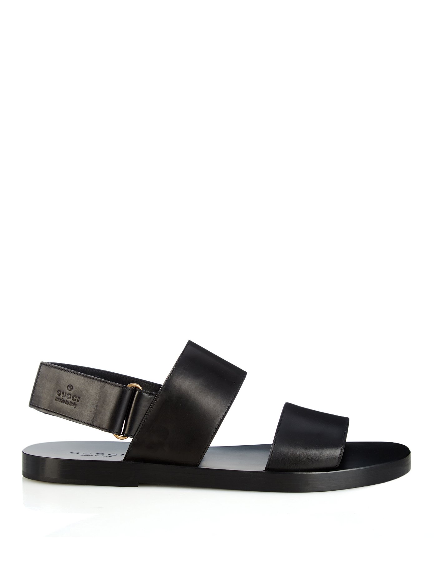 Double-strap leather sandals | Gucci 