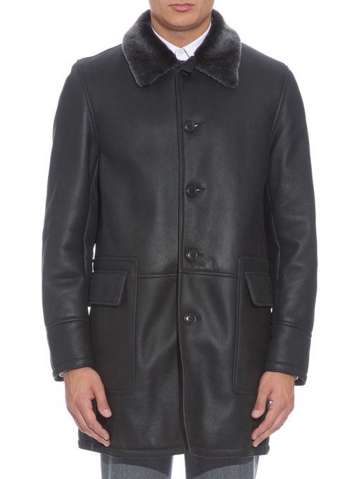 Button-through shearling coat | Gieves & Hawkes | MATCHESFASHION UK