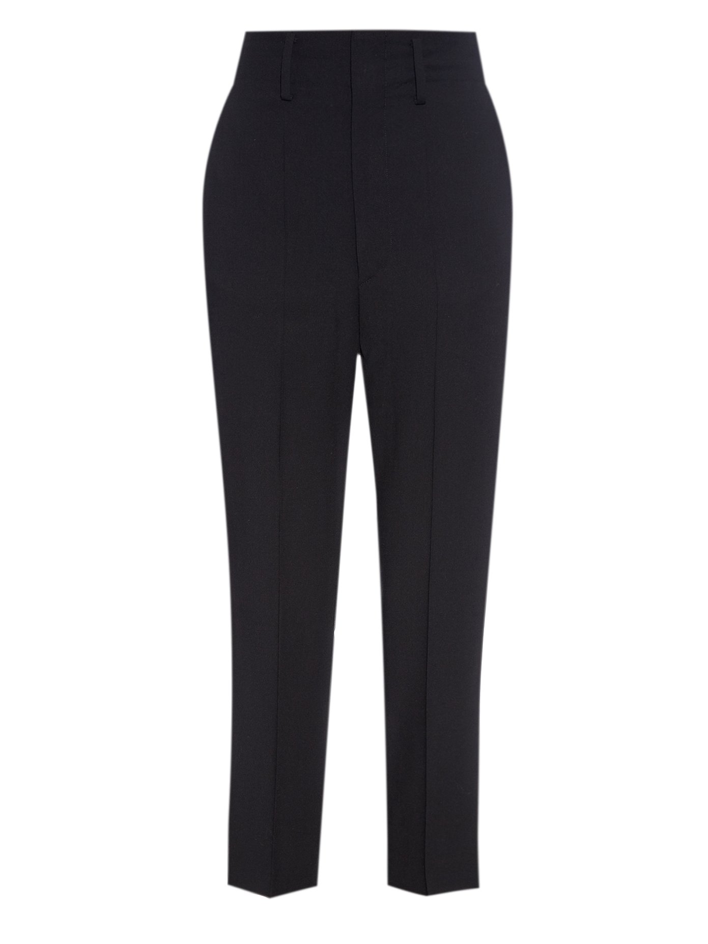 black high waisted cigarette trousers