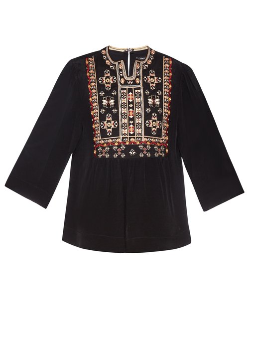 Roma embroidered silk top | Isabel Marant | MATCHESFASHION.COM UK