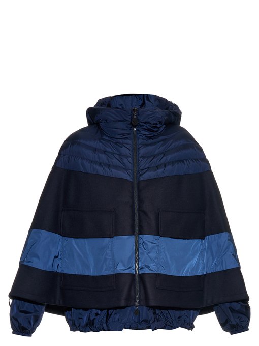 Grises nylon and wool-blend cape | Moncler | MATCHESFASHION US