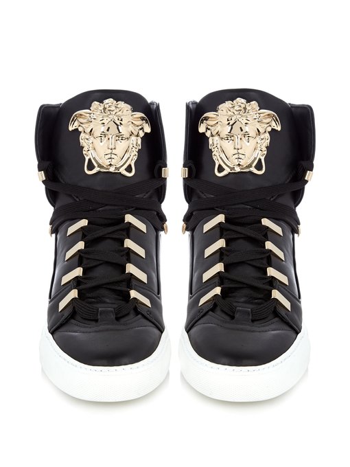 Medusa high-top leather trainers | Versace | MATCHESFASHION UK